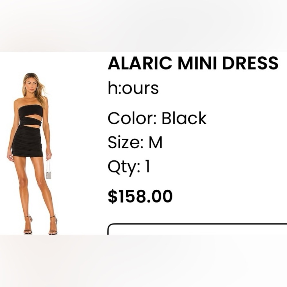 H:ours mini cut out dress (worn once) purchased from Revolve Size M
